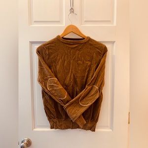 armata di mare camel sweater with enforced elbow